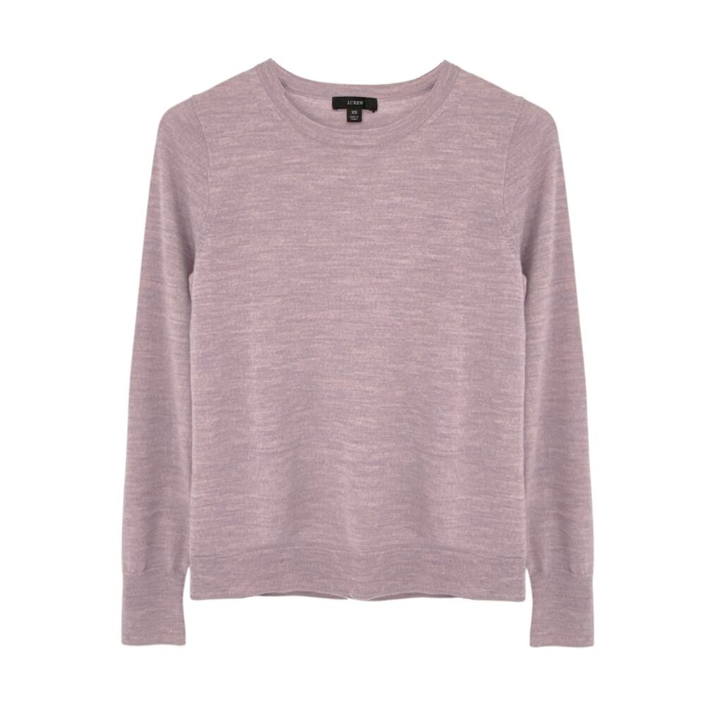 J.CREW Margot Crewneck Sweater in Faded Lavender Multi Heather XS